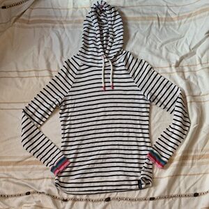 Joules Striped Marlston Hooded Sweatshirt Size 10